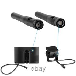 Wireless 7 Monitor Dual Rear View Backup Camera Kit for Truck Caravan Bus RVs