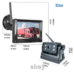 Wireless Backup Camera 5'' Monitor 2CH System Rear View Reverse Cam Truck Car RV