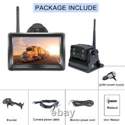 Wireless Backup Camera 5'' Monitor 2CH System Rear View Reverse Cam Truck Car RV
