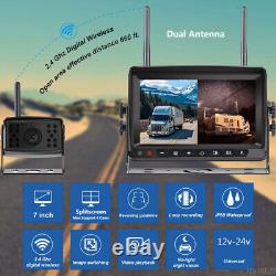 Wireless Backup Camera Digital With 7'' Monitor System Kit Rear View 50m Range