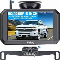 Wireless Backup Camera HD 1080P with 5 Monitor Hitch Rear View Camera for