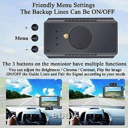 Wireless Backup Camera HD 1080P with 5 Monitor Hitch Rear View Camera for