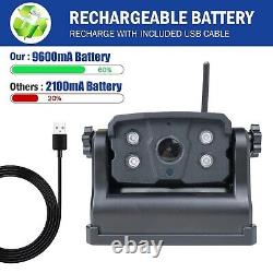 Wireless Backup Camera Rechargeable Battery Powered Magnetic 5 Monitor Rv Truck