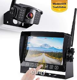 Wireless Backup Camera System 7'' Rear View Monitor For Truck RV Trailer Van Bus