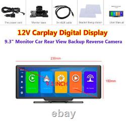Wireless Carplay Digital Display 9.3 Monitor Rear View Backup Reverse Camera