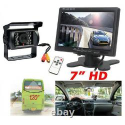 Wireless IR Rear View Back up Camera Night Vision System+7 Monitor Kit 12/24V