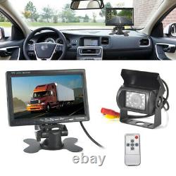 Wireless IR Rear View Back up Camera Night Vision System+7 Monitor Kit 12/24V