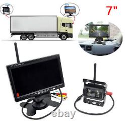 Wireless IR Rear View Back up Camera Night Vision System+7 Monitor Kit 12/24V