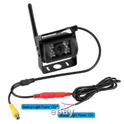 Wireless IR Rear View Back up Camera Night Vision System+7 Monitor Kit 12/24V