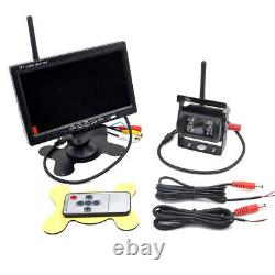 Wireless IR Rear View Back up Camera Night Vision System+7 Monitor Kit 12/24V