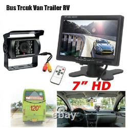 Wireless IR Rear View Back up Camera Night Vision System+7 Monitor Trailer RV