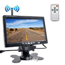 Wireless IR Rear View Back up Camera Night Vision System+7 Monitor Trailer RV