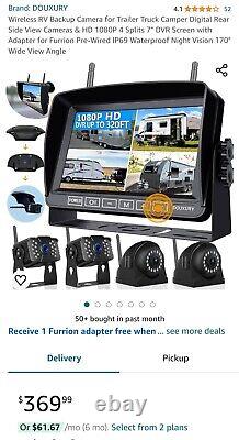 Wireless RV Backup Camera for Trailer Truck Camper Digital Rear Side View 7 Inch