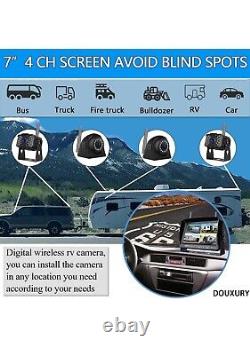 Wireless RV Backup Camera for Trailer Truck Camper Digital Rear Side View 7 Inch