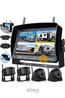 Wireless RV Backup Camera for Trailer Truck Camper Digital Rear Side View 7 Inch