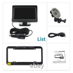 Wireless Solar Backup Camera Mirror Car Universal Rear View Reverse Night Vision