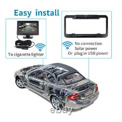 Wireless Solar Backup Camera Mirror Car Universal Rear View Reverse Night Vision
