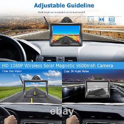 Wireless Solar Magnetic Standby Backup Camera + 5 Monitor for Rear View Reverse