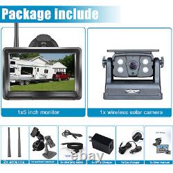 Wireless Solar Magnetic Standby Backup Camera + 5 Monitor for Rear View Reverse