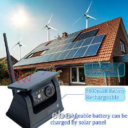 Wireless With Solar Panel/9000mah Rechargeable Battery Backup Rear View Camera