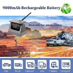 Wireless With Solar Panel/9000mah Rechargeable Battery Backup Rear View Camera