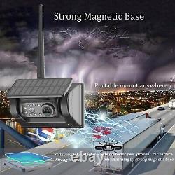 Wireless With Solar Panel/9000mah Rechargeable Battery Backup Rear View Camera