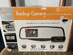 Yada Backup Camera with 3.5 Mirror Monitor Car Rear View Camera New Open Box