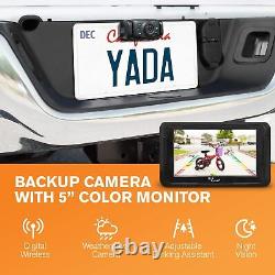 Yada Wireless Car Backup Camera with 5 HD Monitor Car Rear View Reversing