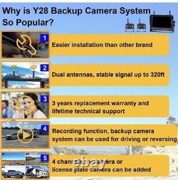 Yakry Wireless Backup Camera 7 Inch for RV HD 1080P 2 Wireless Rear View Cameras