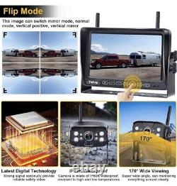 Yakry Wireless Backup Camera 7 Inch for RV HD 1080P 2 Wireless Rear View Cameras